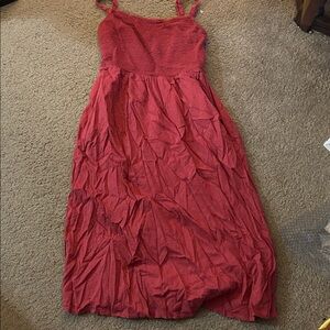 Old Navy Red Midi Dress